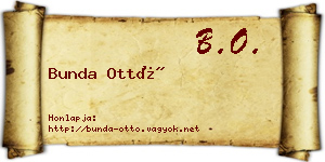 Bunda Ottó névjegykártya